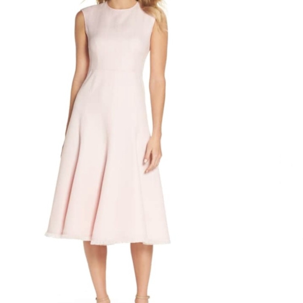 Eliza J $158 pink sleeveless dress tweed
